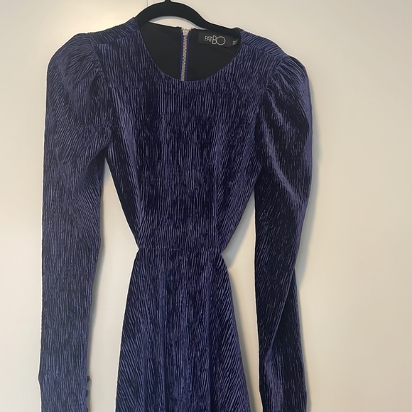 PatBo Purple Velvet Gown with Cut out Back - Picture 4 of 5